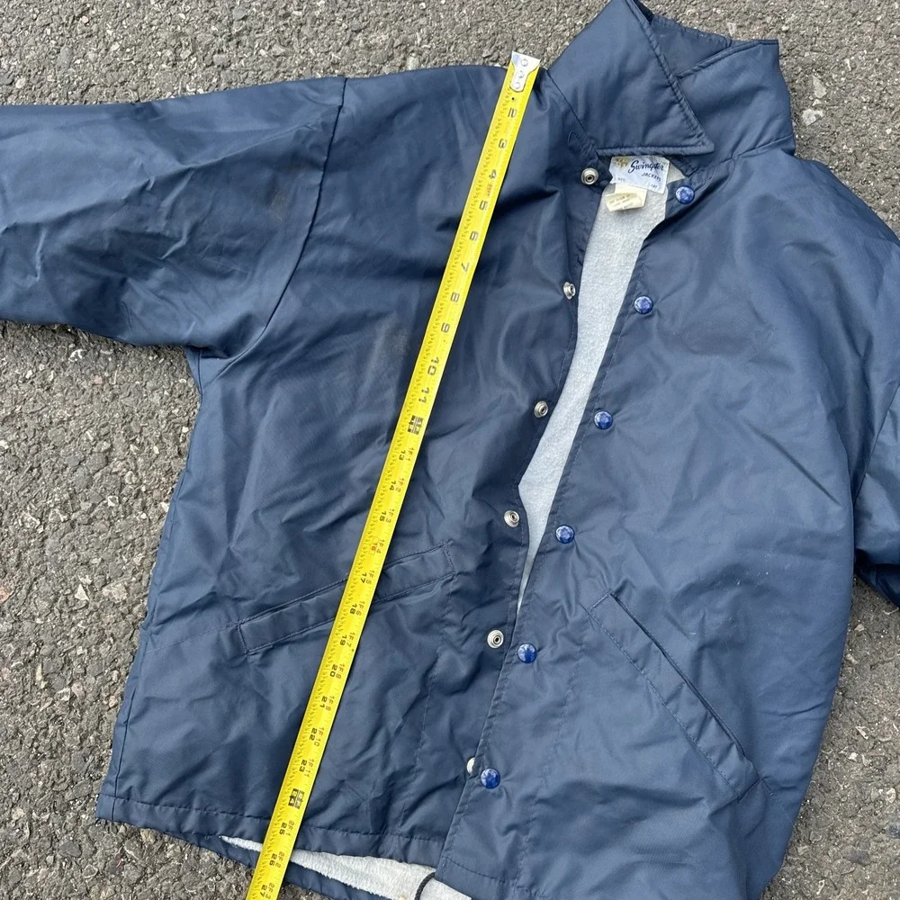 Vintage Swingster Nylon Jacket‎ IH Blue MADE IN USA Unlined Men's